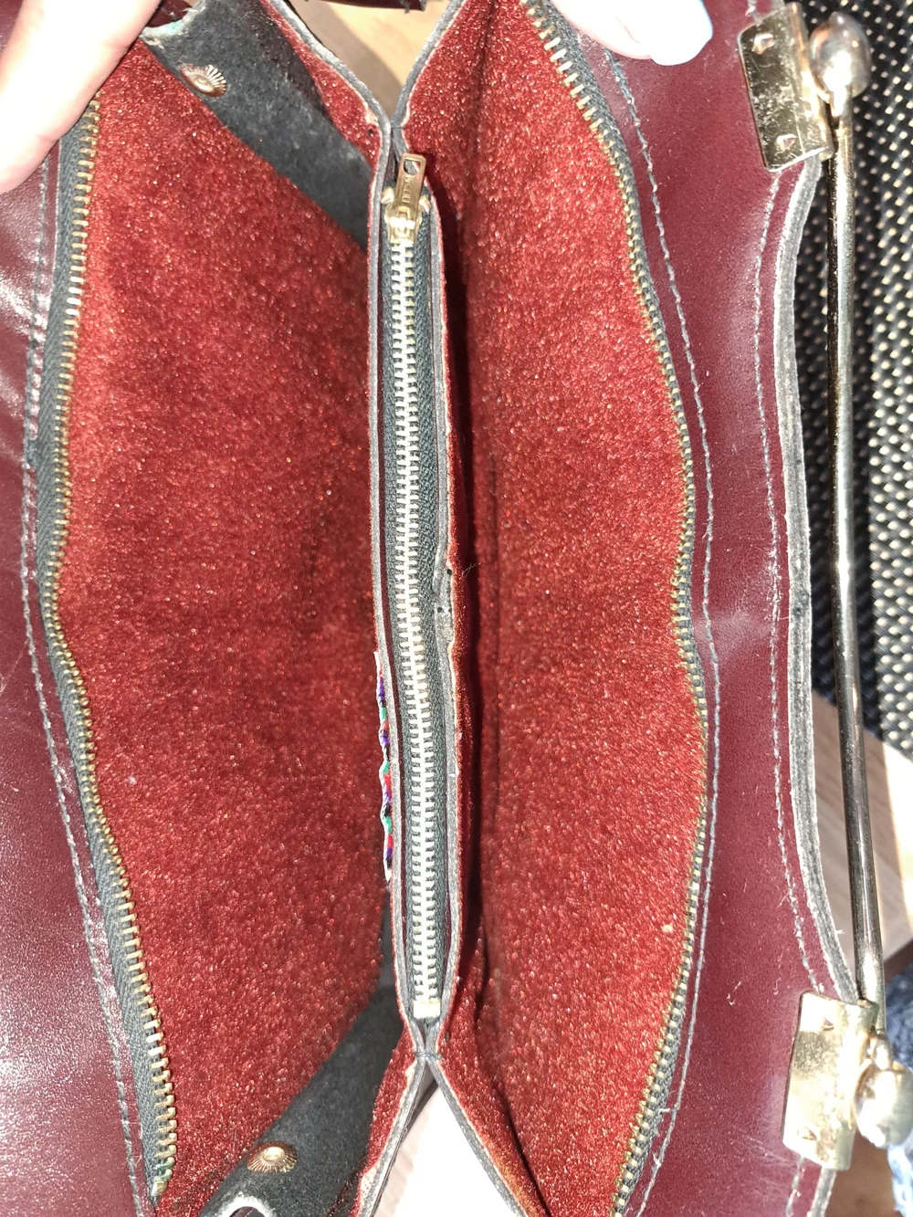 Genuine Leather By Reem Made In USA Top-Handle Women’s Bag in Deep Burgundy